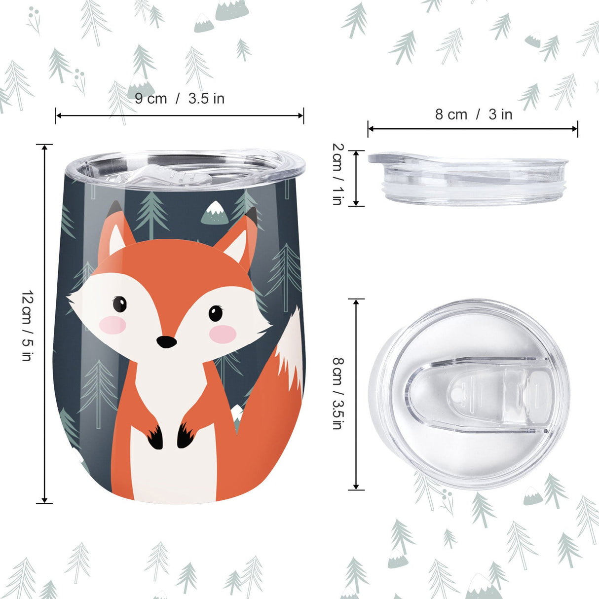 Cartoon Fox Insulated Tumbler