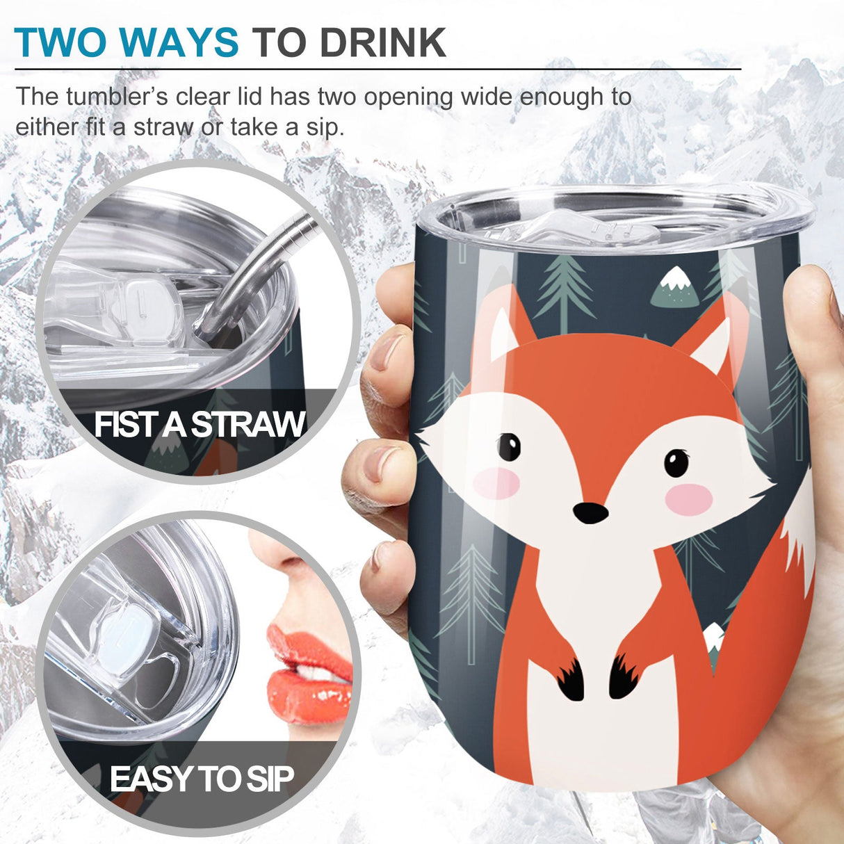 Cartoon Fox Insulated Tumbler