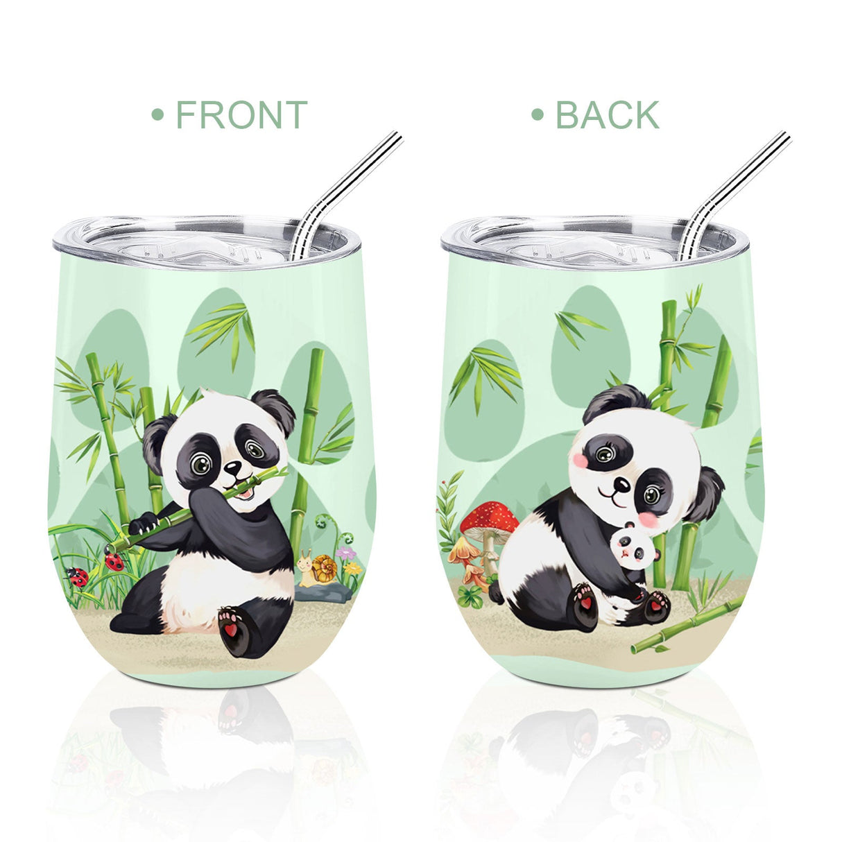 Cartoon Panda Insulated Tumbler
