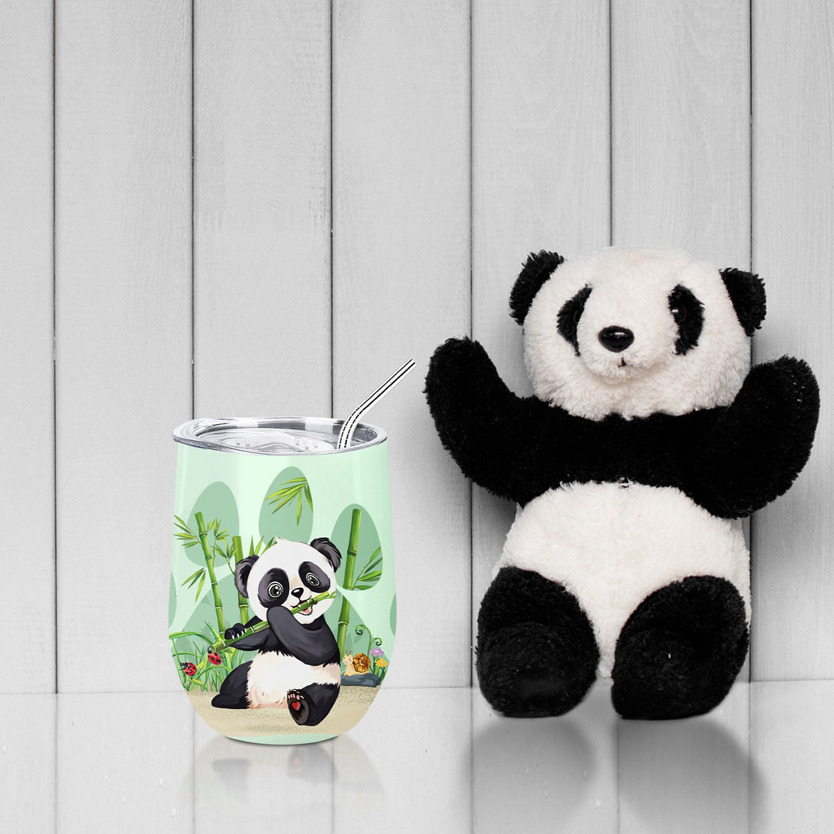 Cartoon Panda Insulated Tumbler
