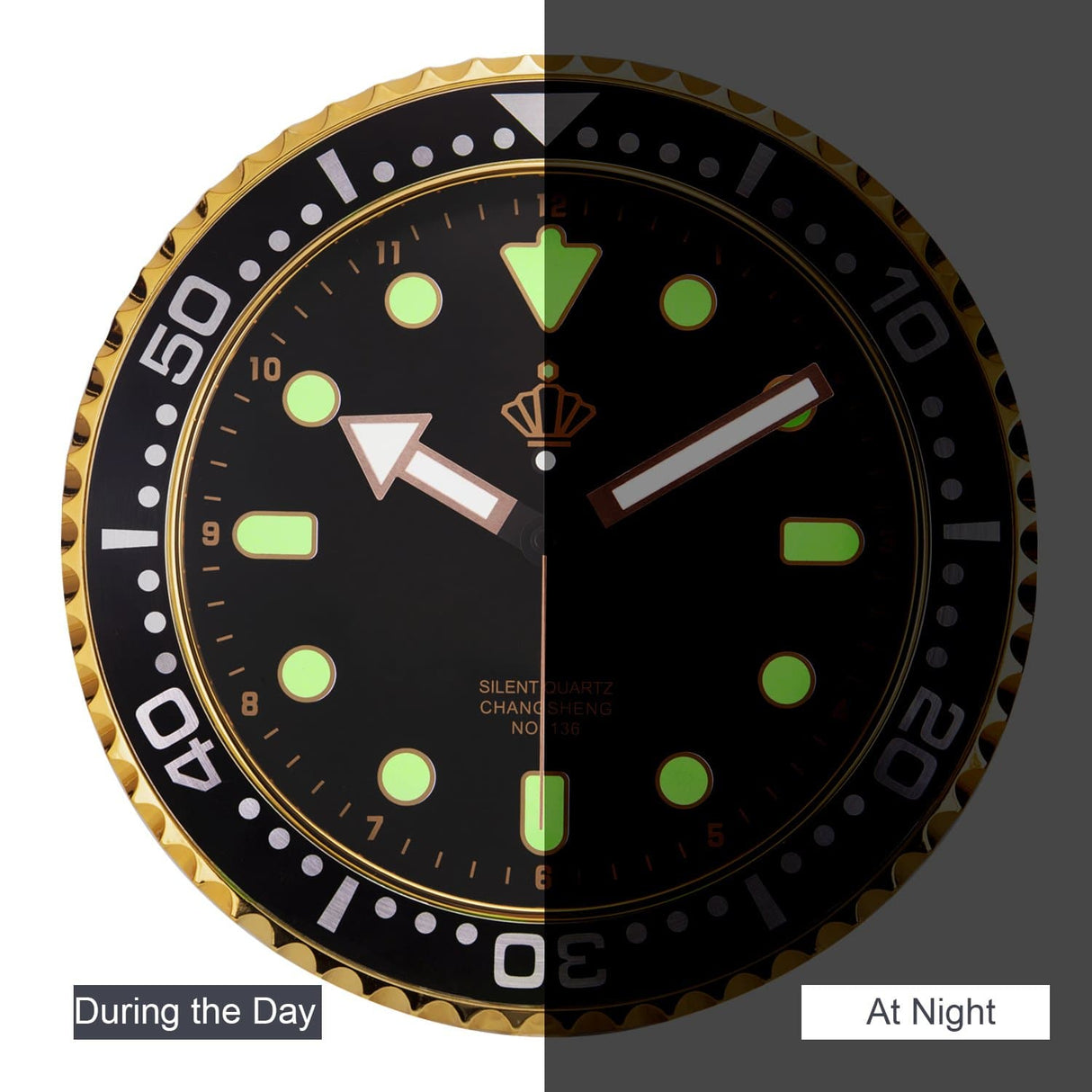 Silent Luminous Wall Clock