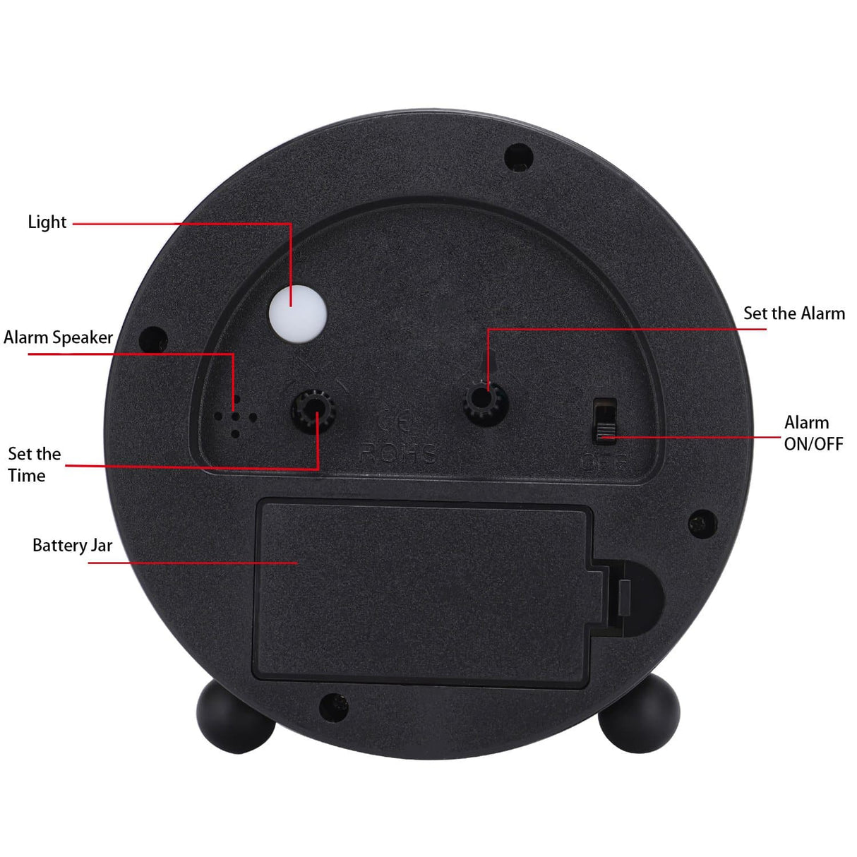 3D Numerals Metal Alarm Clock