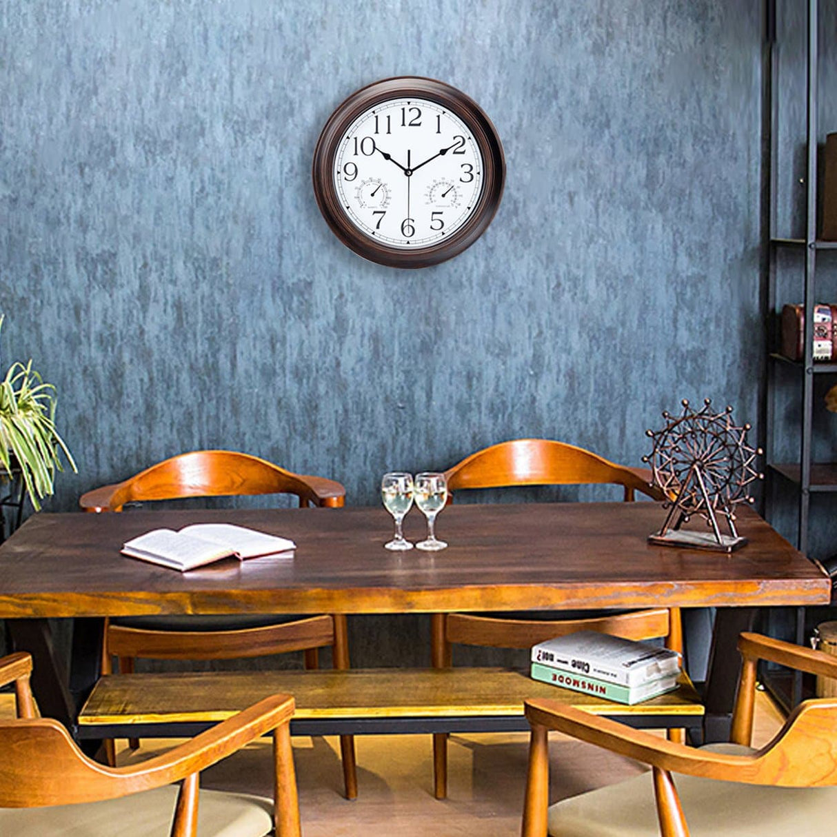 Mahogany Color Wall Clock