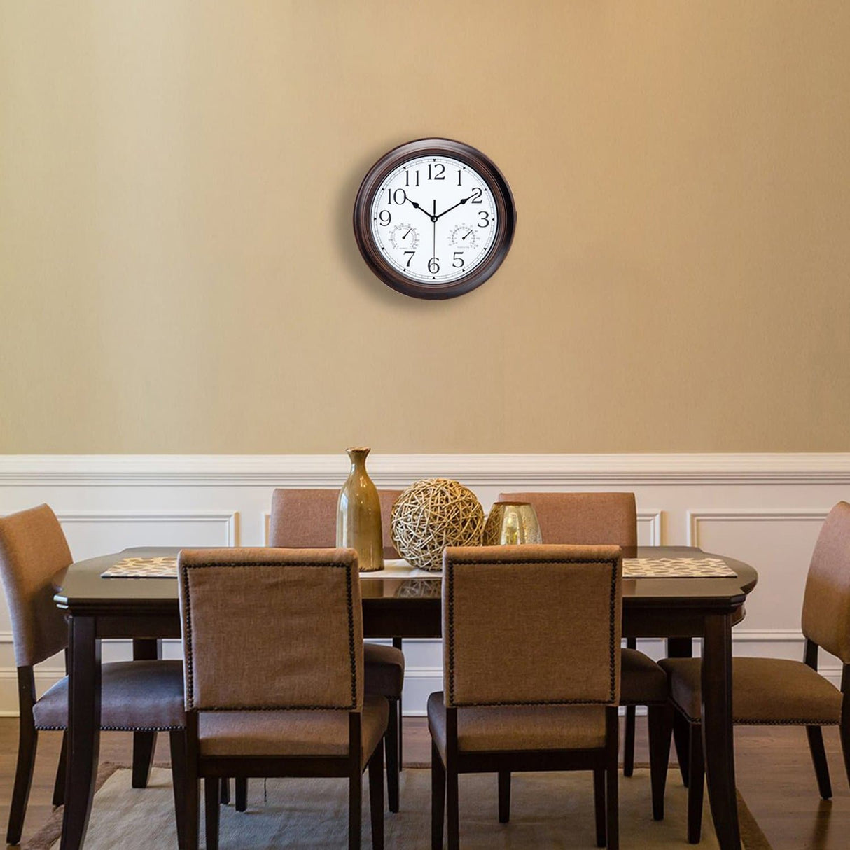 Mahogany Color Wall Clock