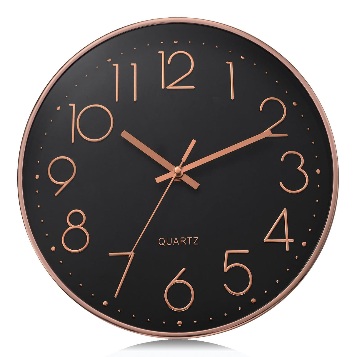 Rose Gold 3D Numerals Wall Clock