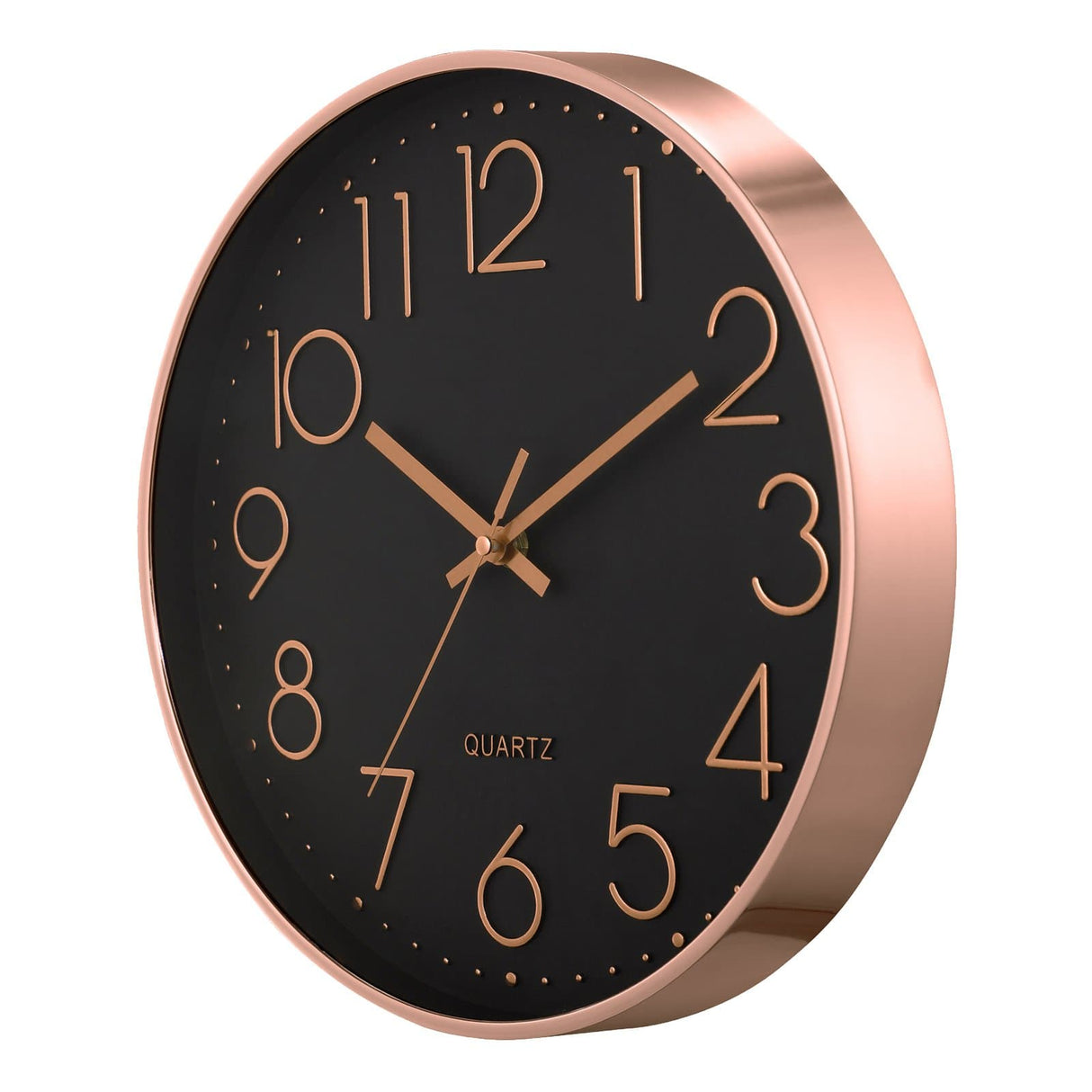 Rose Gold 3D Numerals Wall Clock