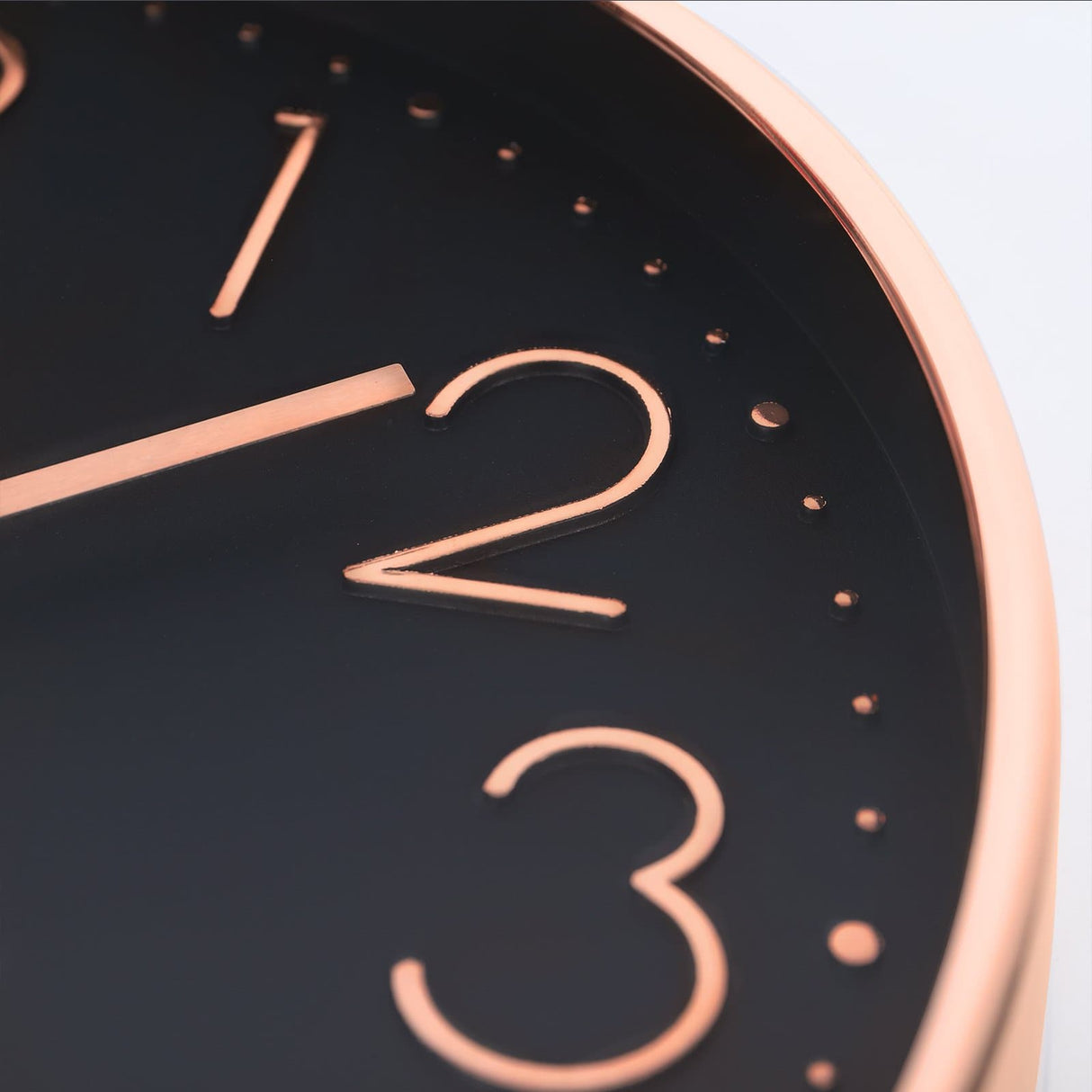 Rose Gold 3D Numerals Wall Clock