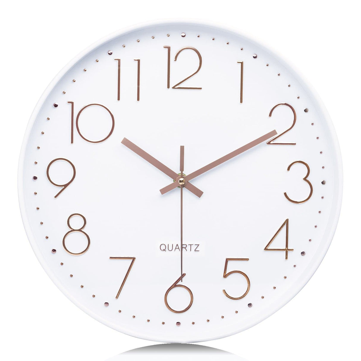 Rose Gold 3D Numerals Wall Clock