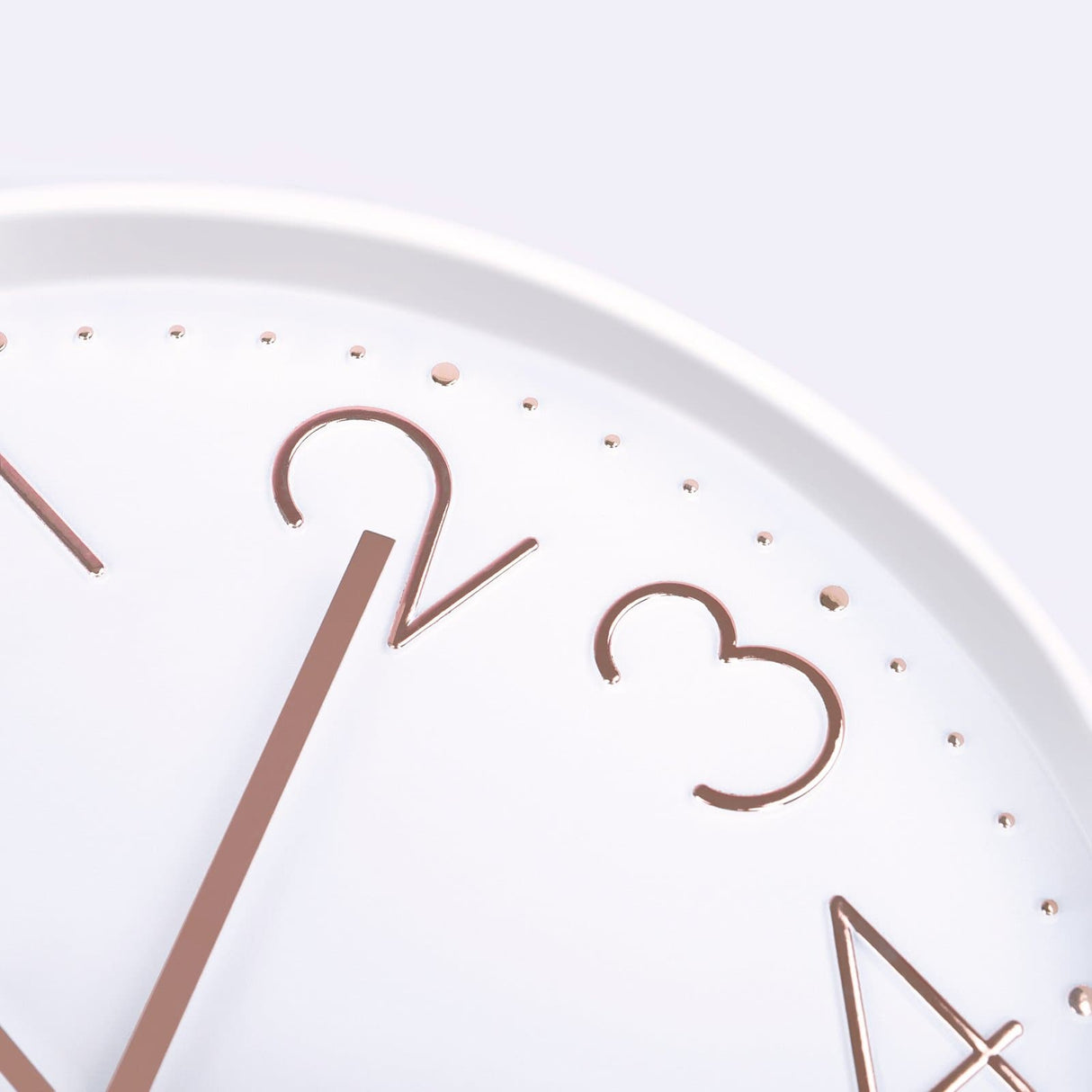 Rose Gold 3D Numerals Wall Clock