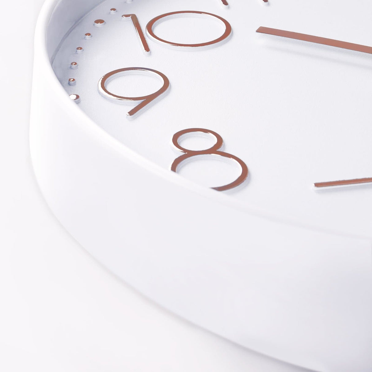 Rose Gold 3D Numerals Wall Clock