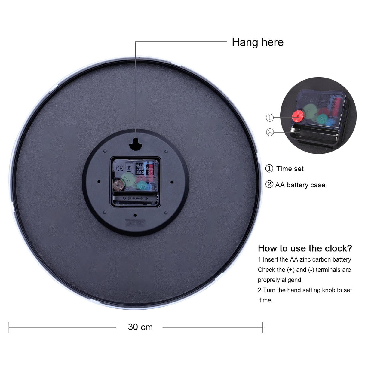 Rose Gold 3D Numerals Wall Clock