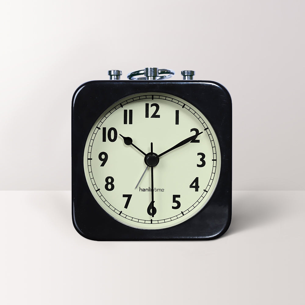 Square Metal Travel Alarm Clock