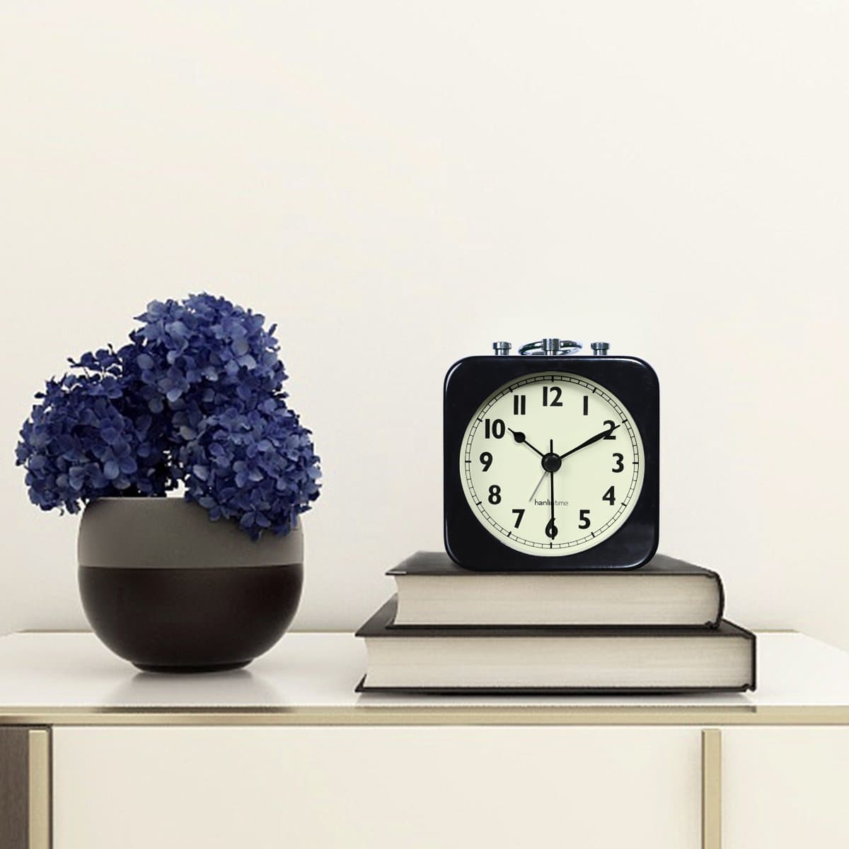 Square Metal Travel Alarm Clock