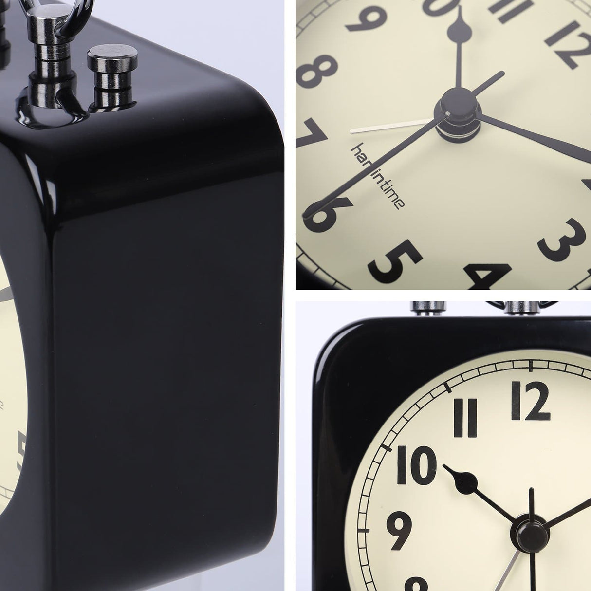 Square Metal Travel Alarm Clock