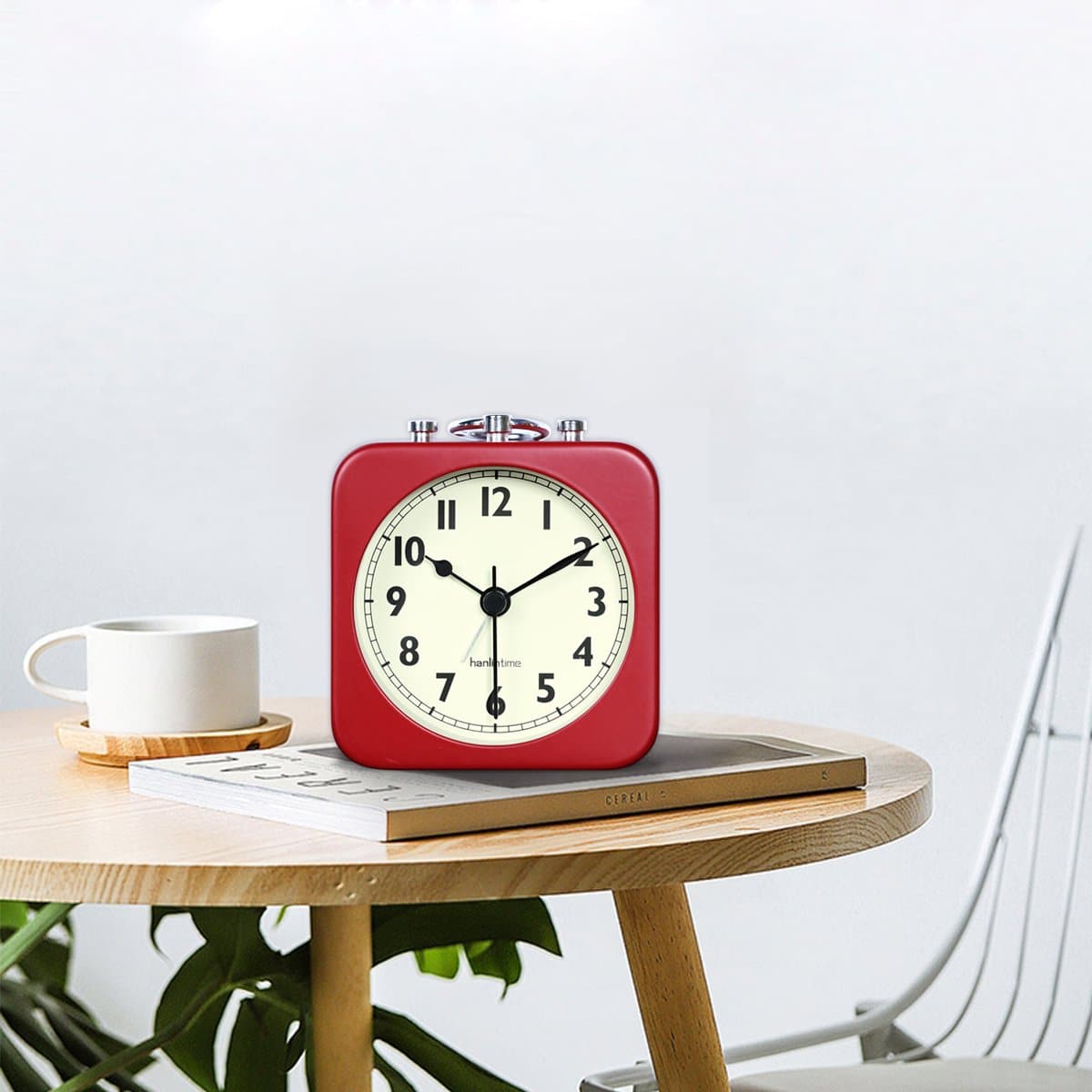 Square Metal Travel Alarm Clock