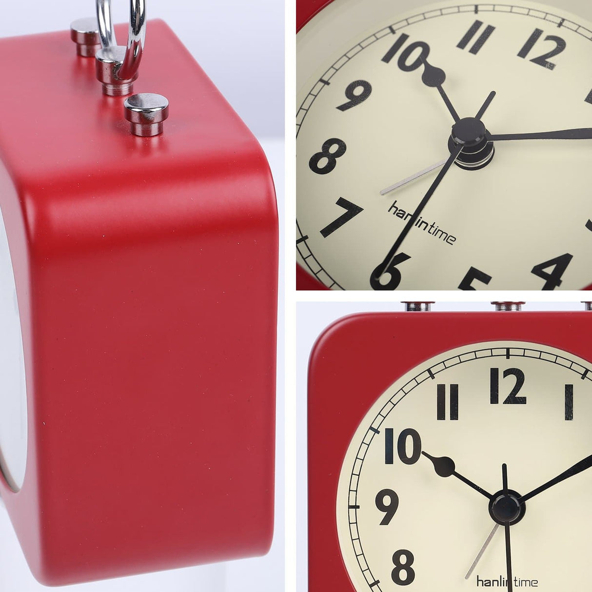 Square Metal Travel Alarm Clock