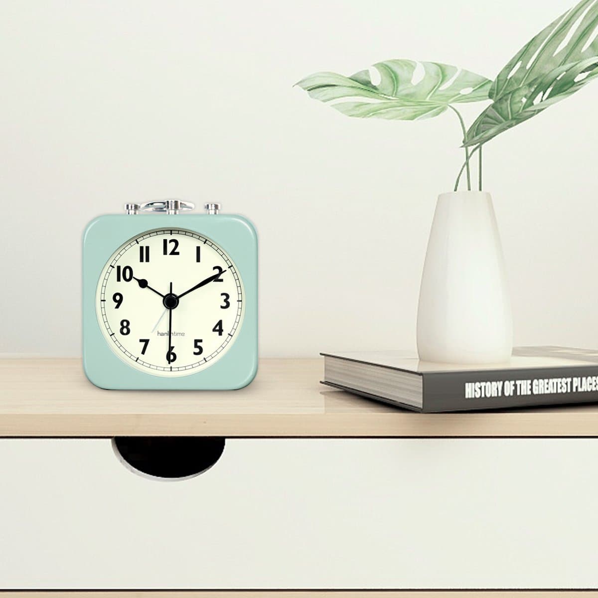 Square Metal Travel Alarm Clock