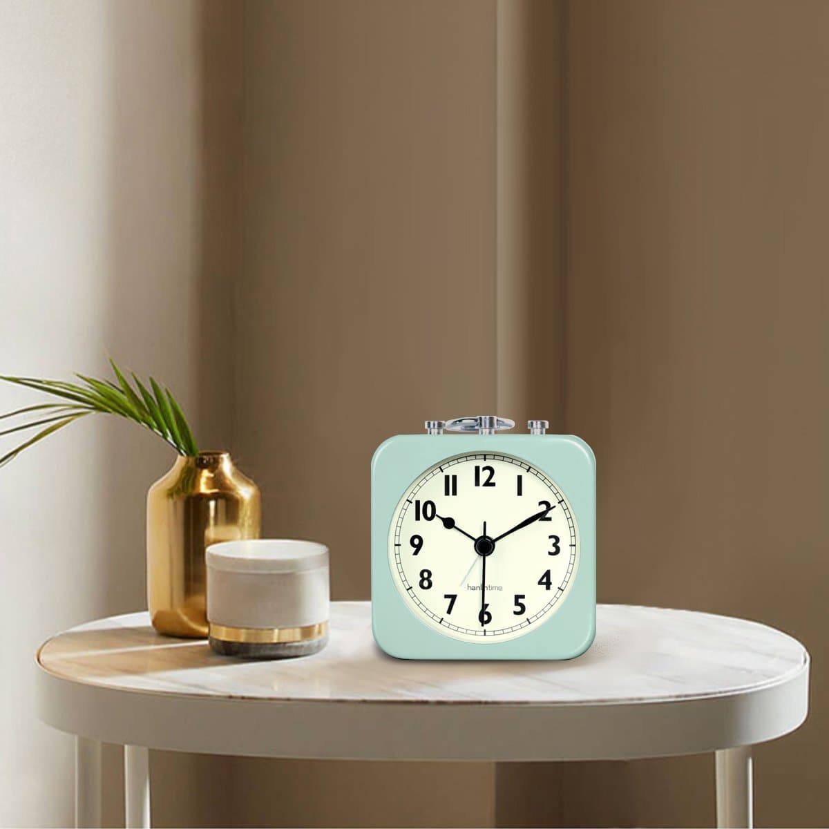 Square Metal Travel Alarm Clock
