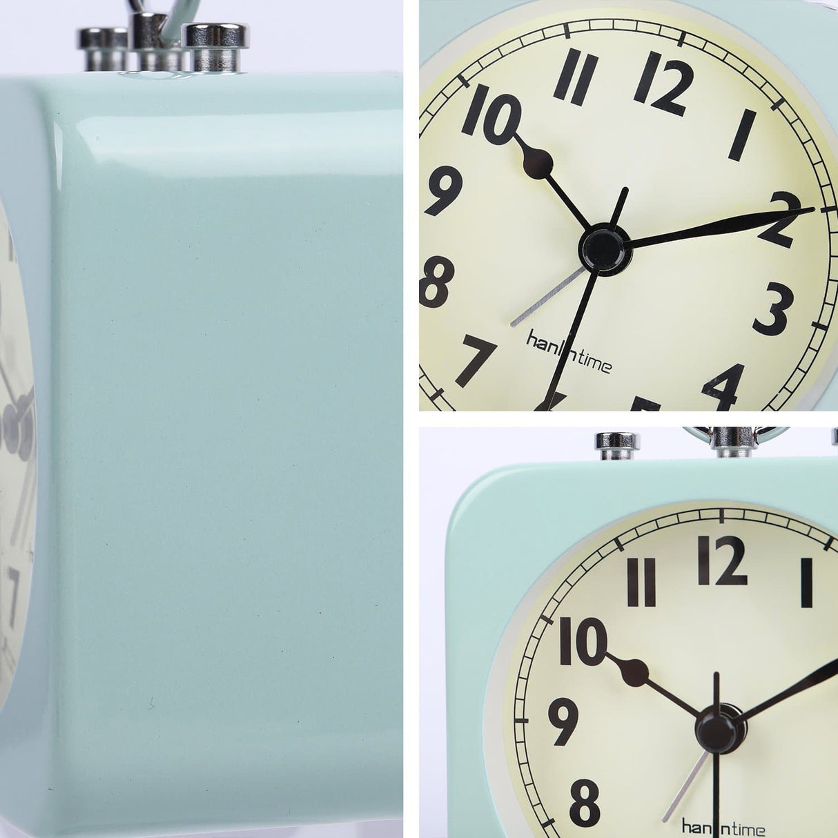 Square Metal Travel Alarm Clock