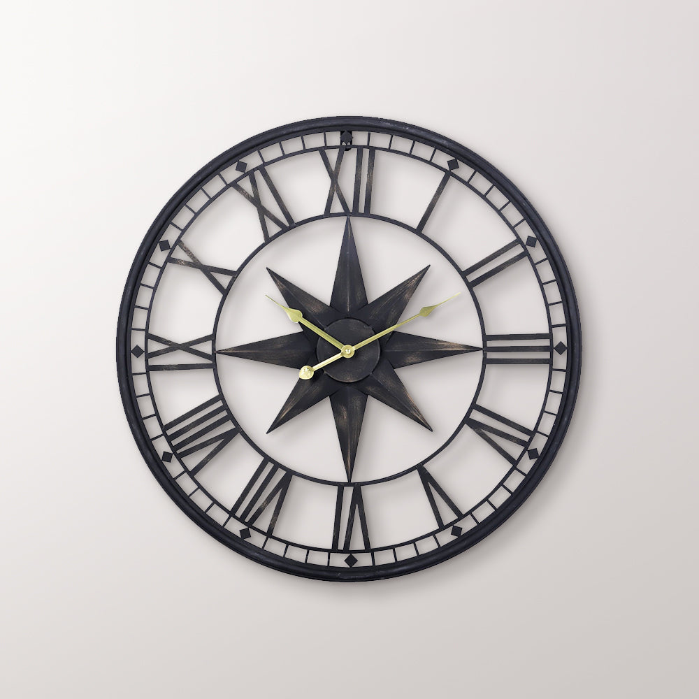 Large Skeleton Octagonal Star Wall Clock