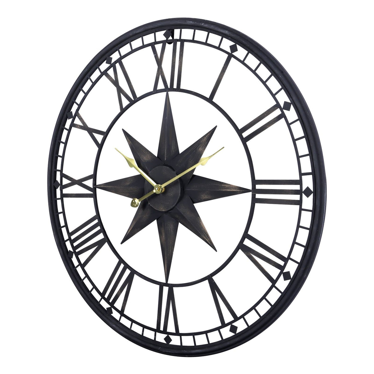 Large Skeleton Octagonal Star Wall Clock