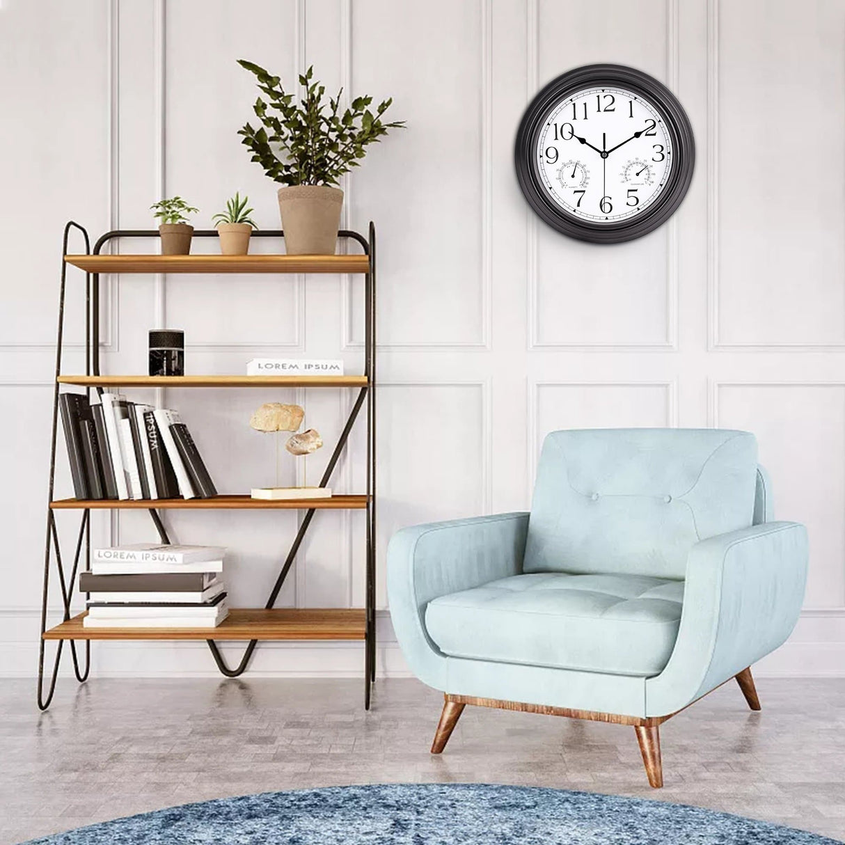 Retro Non-Ticking Wall Clock