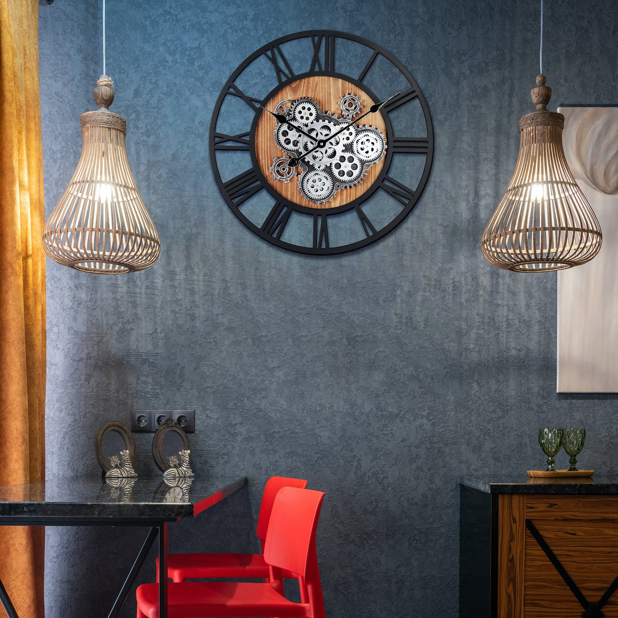 Moving Gear Wall Clock