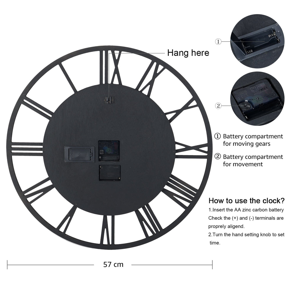 Moving Gear Wall Clock
