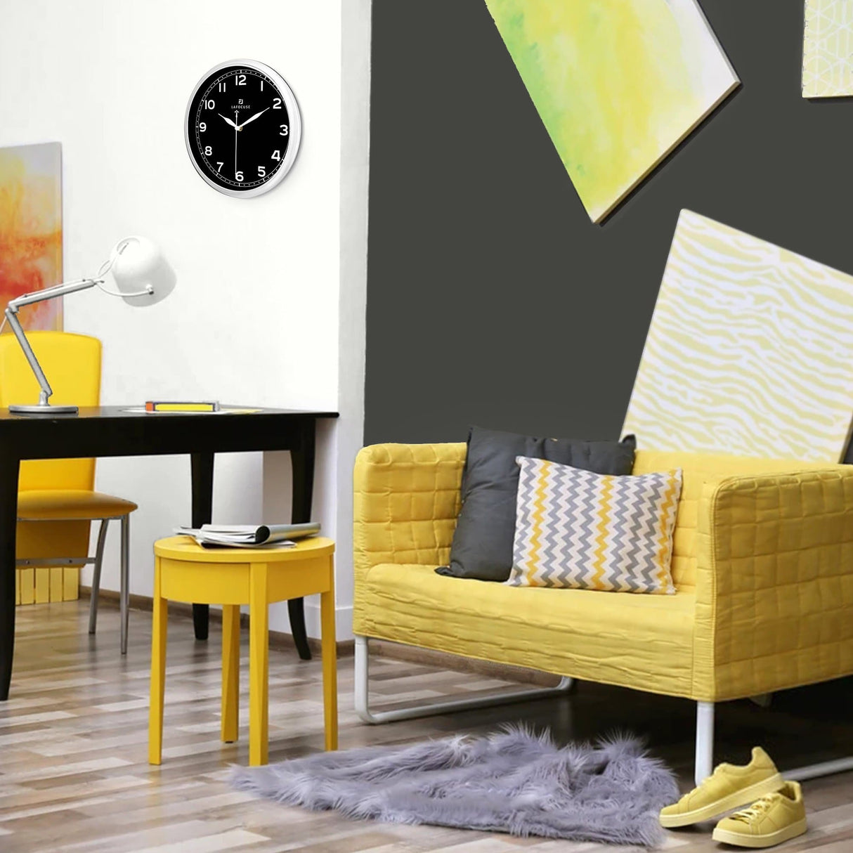 Modern Arabic Numerals Wall Clock