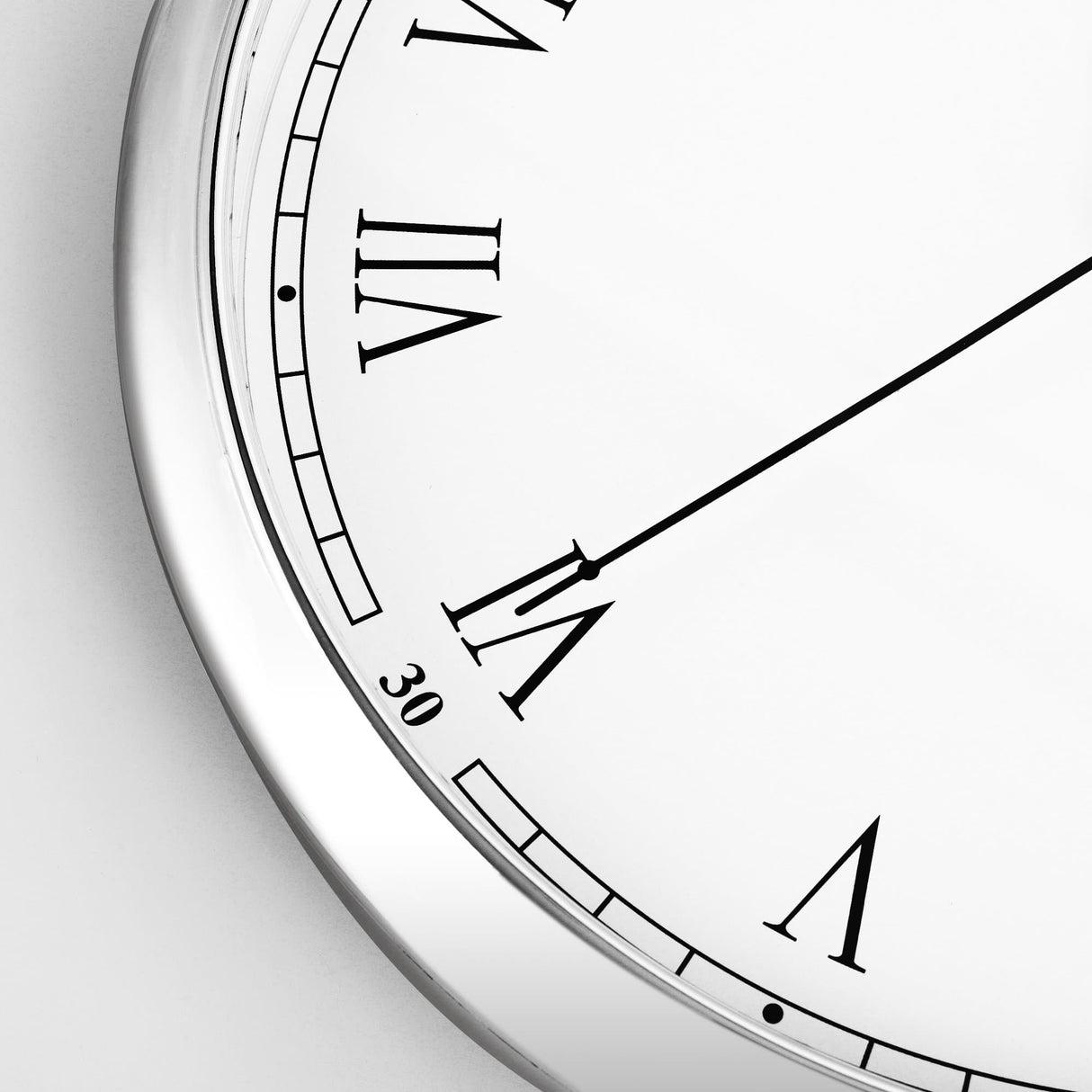 Modern Roman Numerals Wall Clock