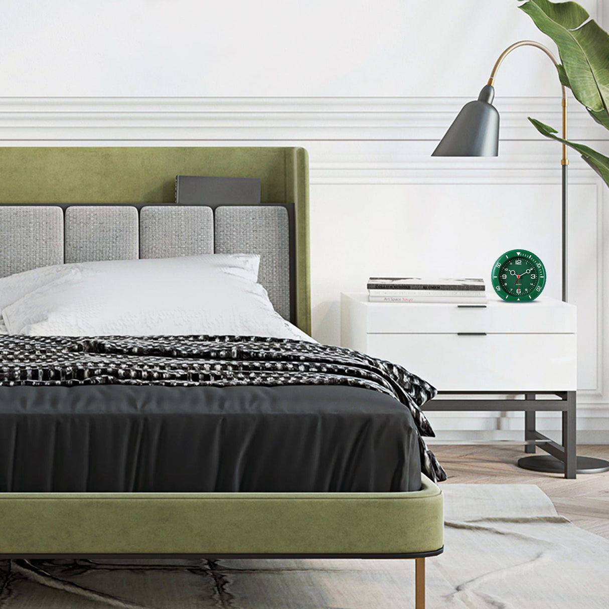 Modern Round Silent Alarm Clock