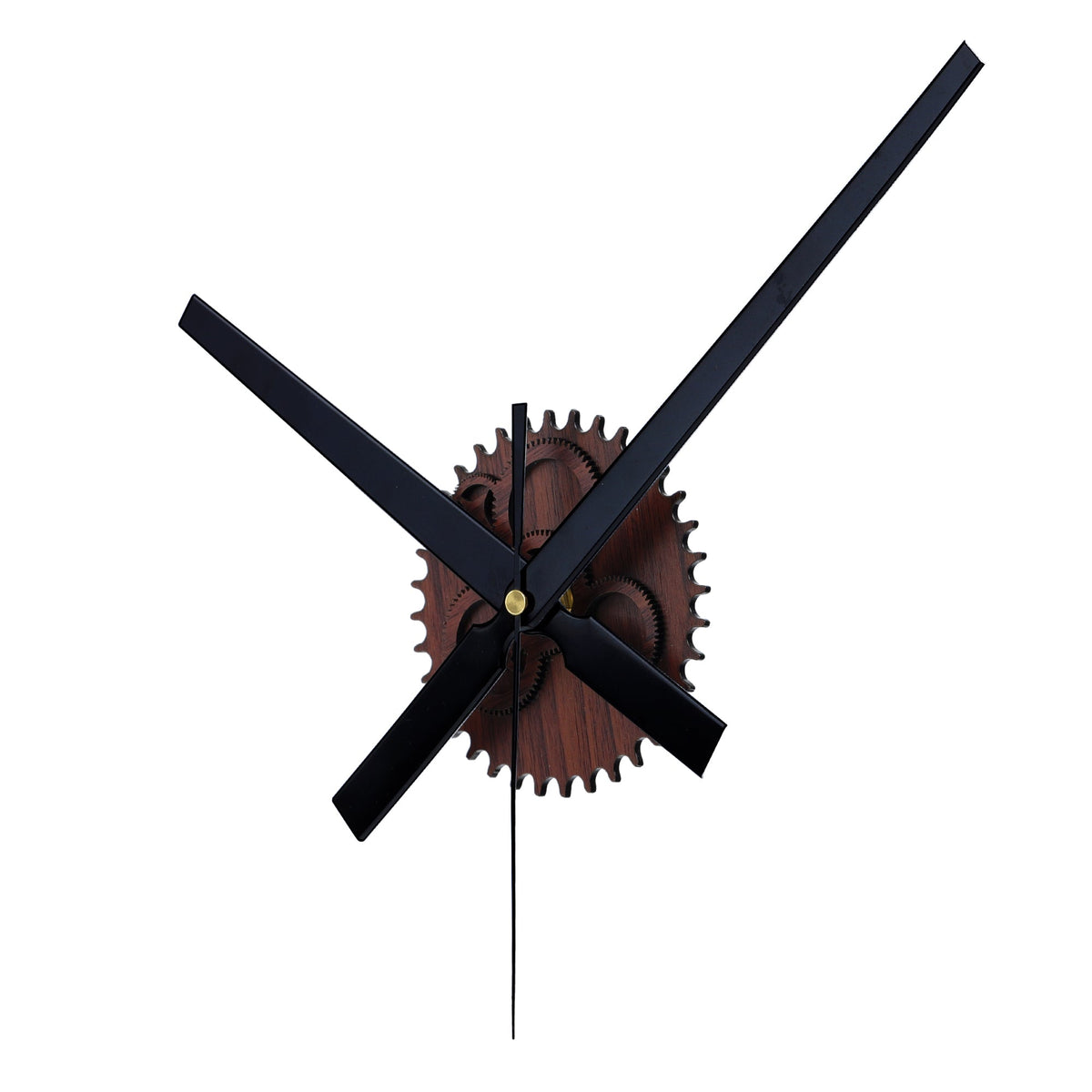 Vintage Wood Grain Gears Clock