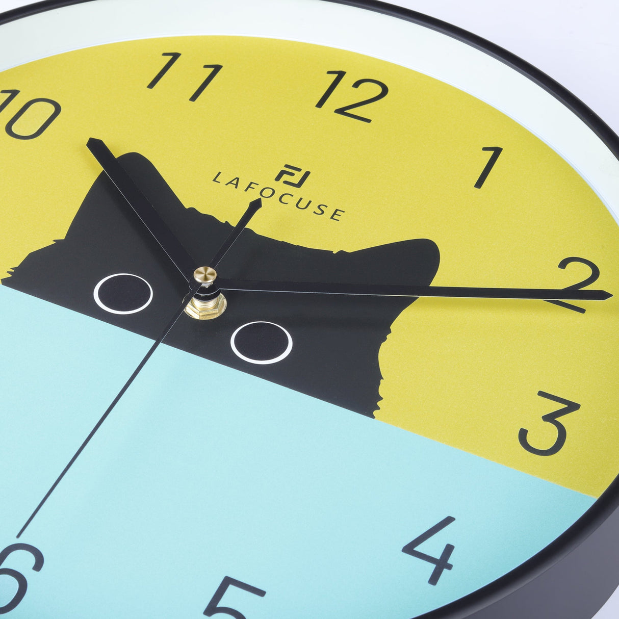 Kids Black Cat Wall Clock