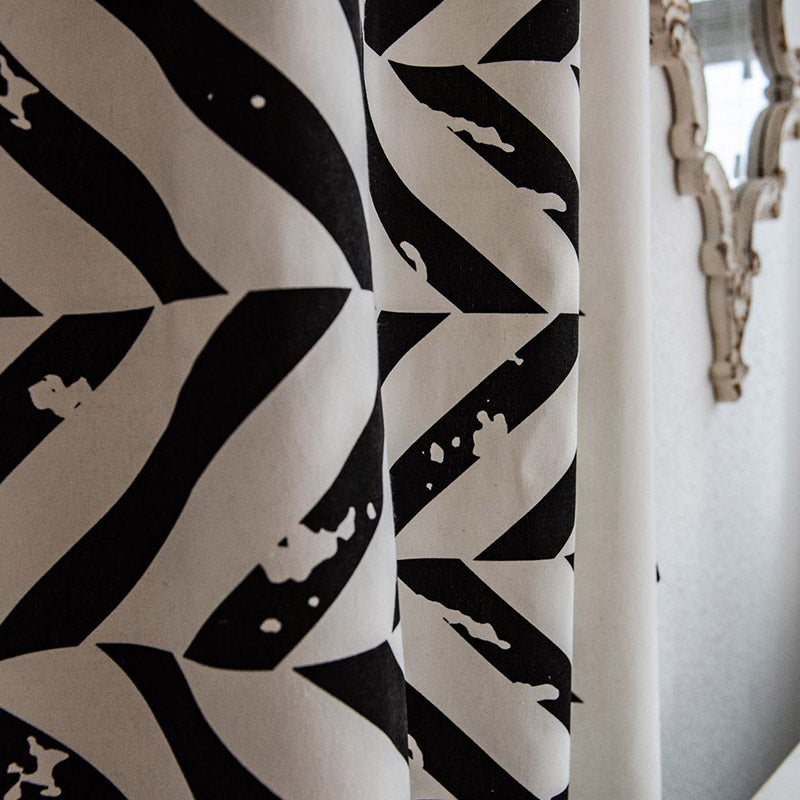 Arrow Print Light Filtering Curtain