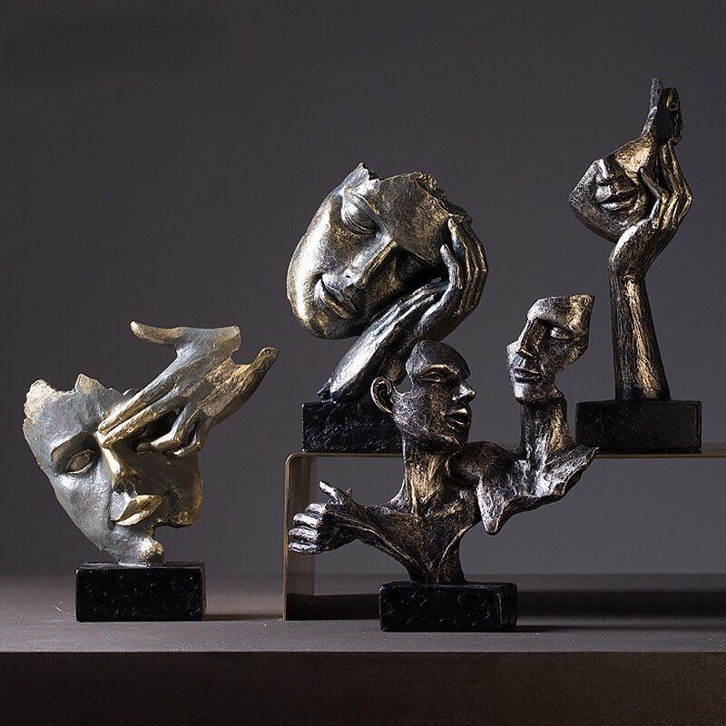 Aesthetic Abstract Face Sculpture