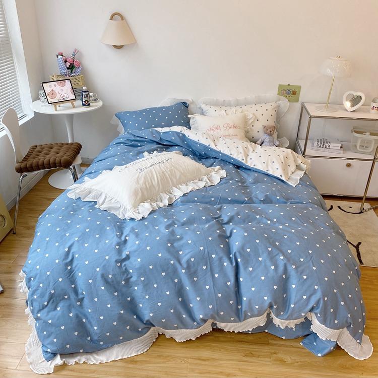 Tiny Heart Cotton Bedding Set