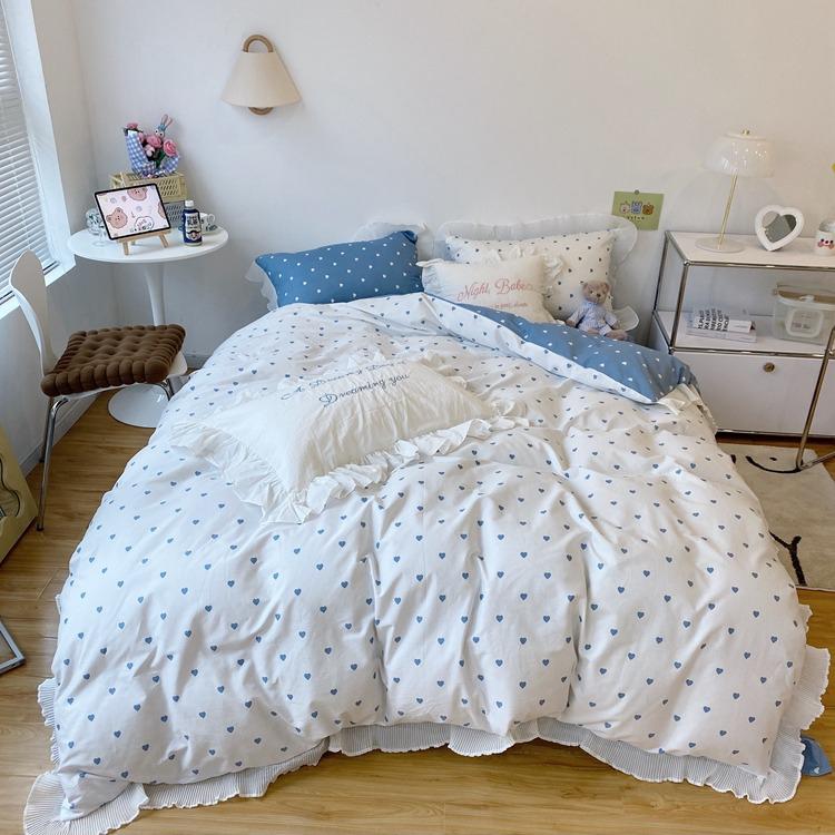 Tiny Heart Cotton Bedding Set