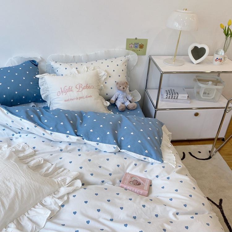 Tiny Heart Cotton Bedding Set