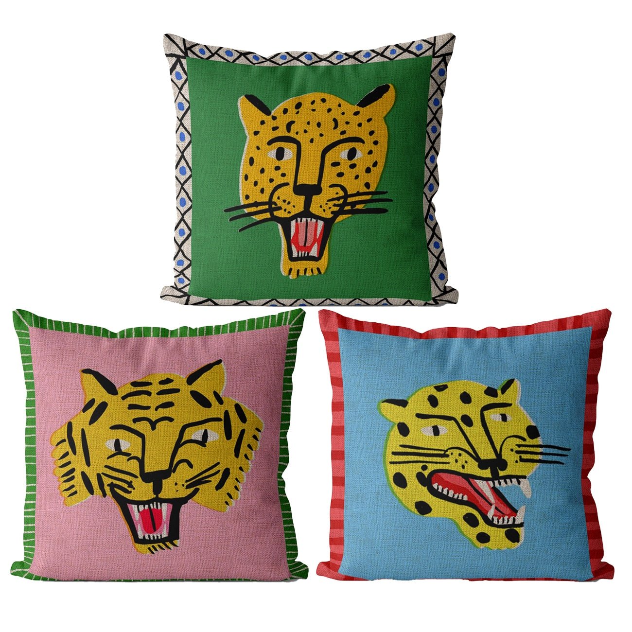 Aesthetic Cartoon Tiger Pillow Case
