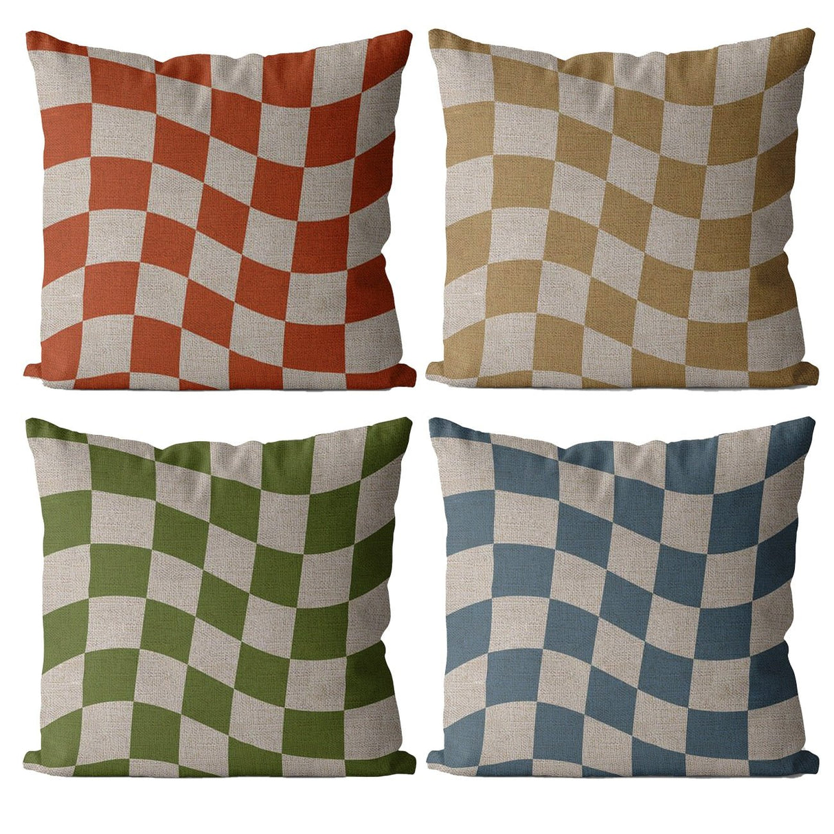 Aesthetic Colorful Checkerboard Pillow Case