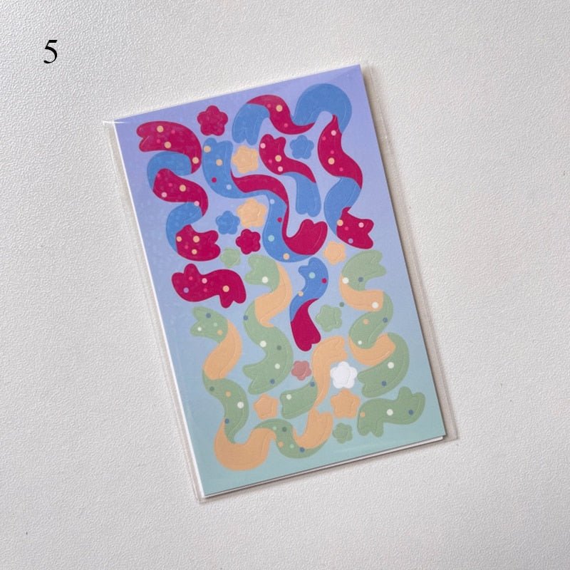 Preppy Colorful Ribbon Wall Stickers