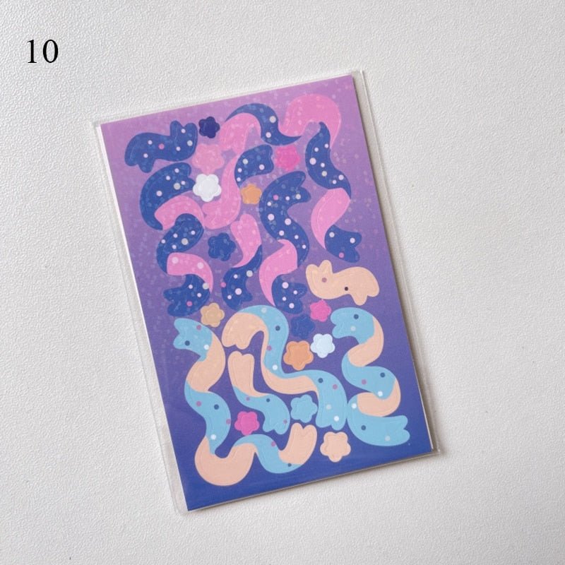 Preppy Colorful Ribbon Wall Stickers