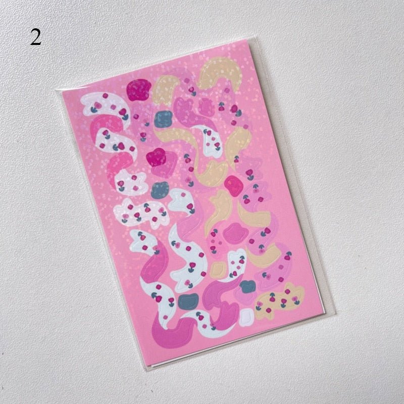 Preppy Colorful Ribbon Wall Stickers