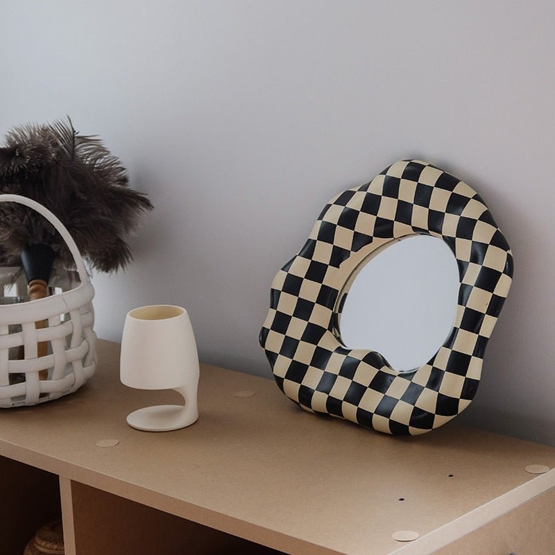 Aesthetic Creative Checkerboard Mirror