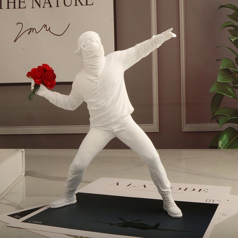Aesthetic Flower Thrower Statue
