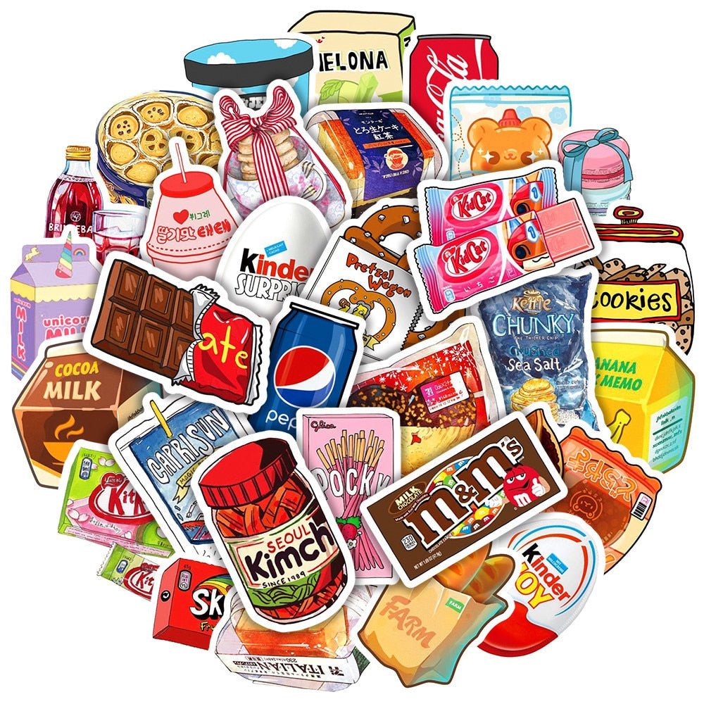 Aesthetic Food Scrapbooking Stickers