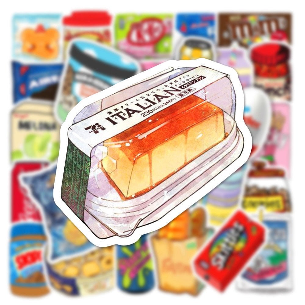 Aesthetic Food Scrapbooking Stickers