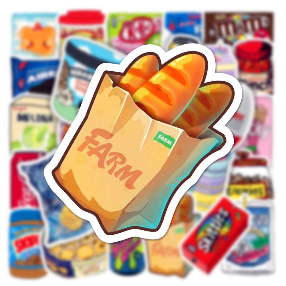Aesthetic Food Scrapbooking Stickers