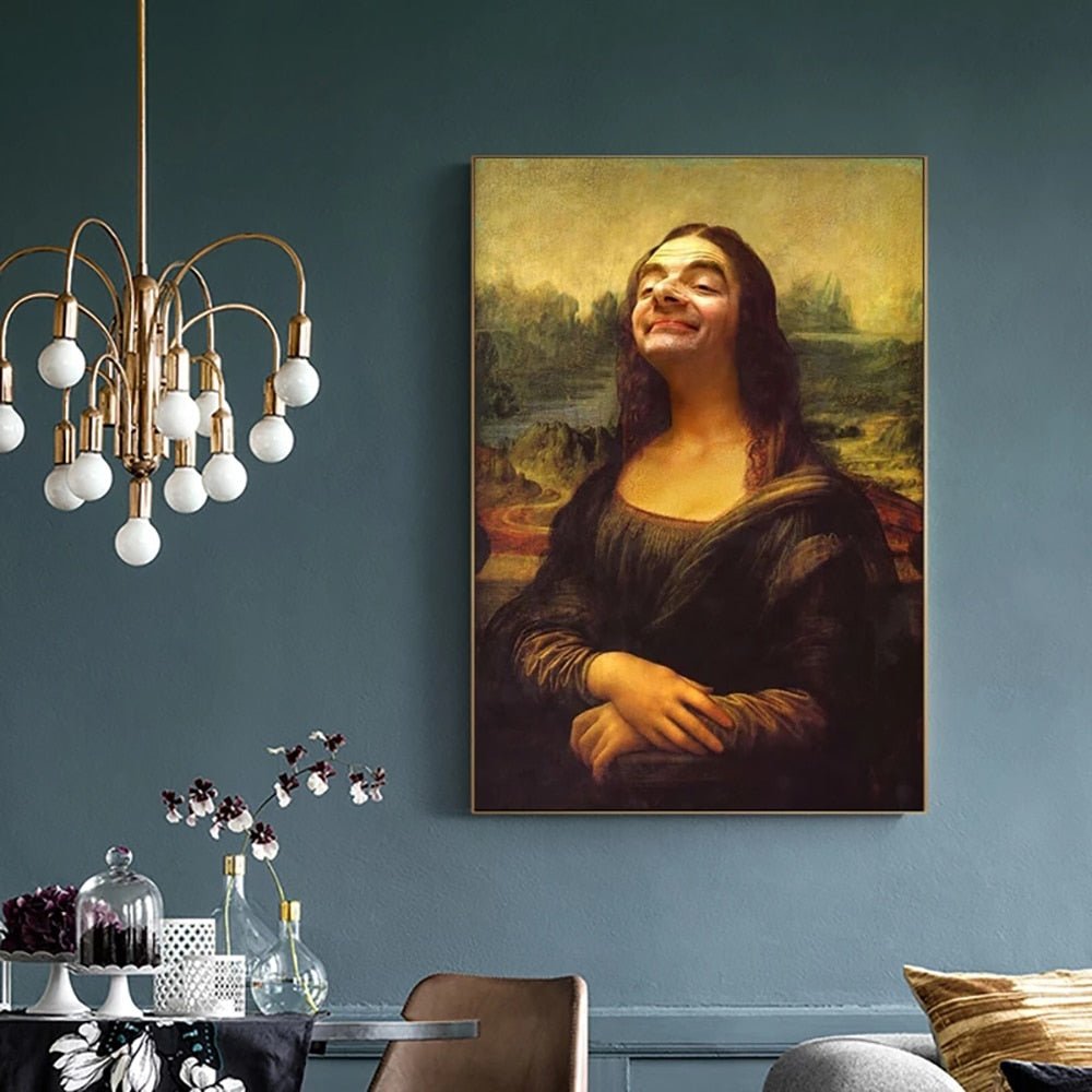 Aesthetic Funny Mona Lisa Canvas Poster