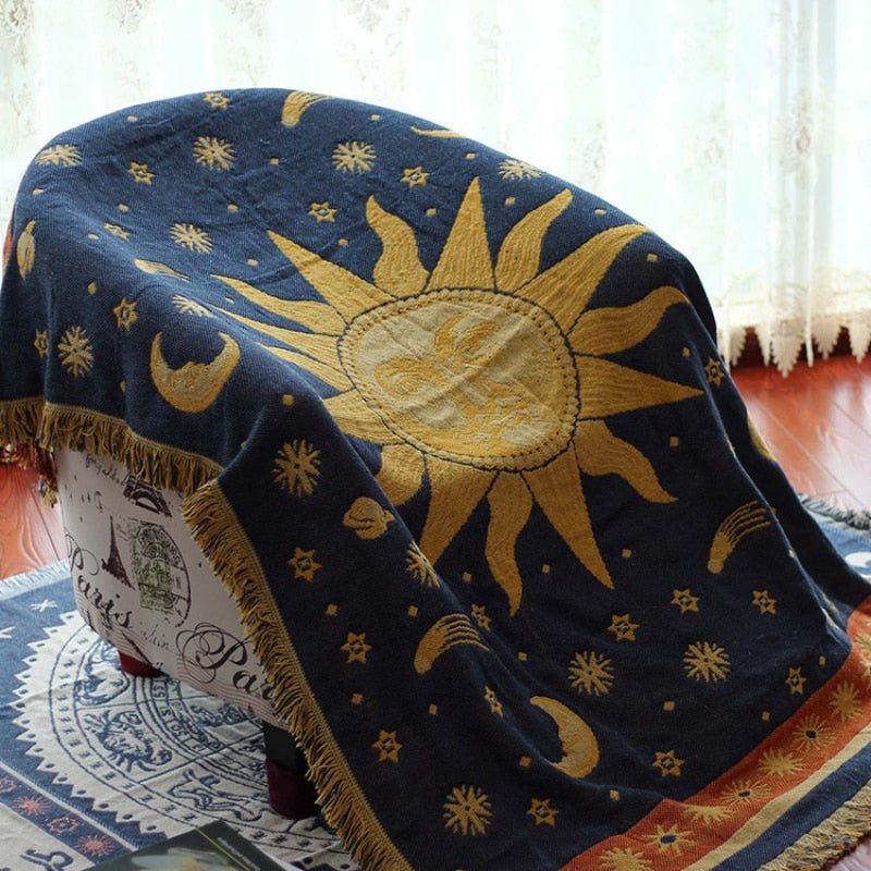 Aesthetic Night Sun Blanket